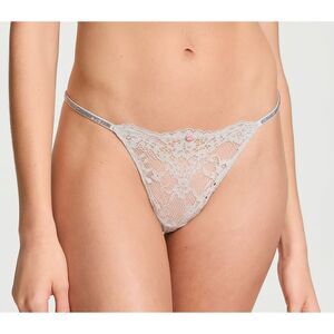 NWT VICTORIA'S SECRET Dream Angels Twinkle Strap Lace V String Panty Size M